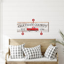 Customizable Farmhouse Red Truck Sign | Wall Art Print on Real Wood