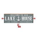 Personalized Lake/Lodge Blue Customizable Sign | Wall Art Print on Real Wood