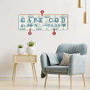 Personalized Sailboat Pattern Latitude Longitude Customizable Sign | Wall Art Print on Real Wood