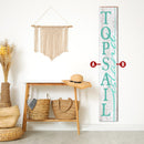 Personalized Vertical Town Name Wooden Sign | Wall Art Print on Real Wood
