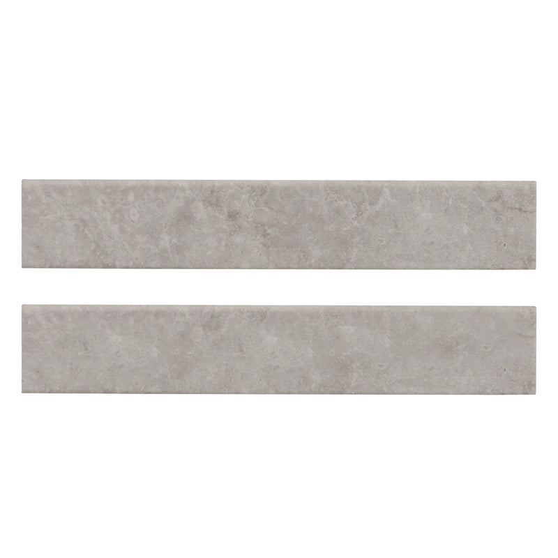 Ansello Grey Bullnose 3"x18" Glazed Porcelain Wall Tile - MSI Collection product shot multi tile view