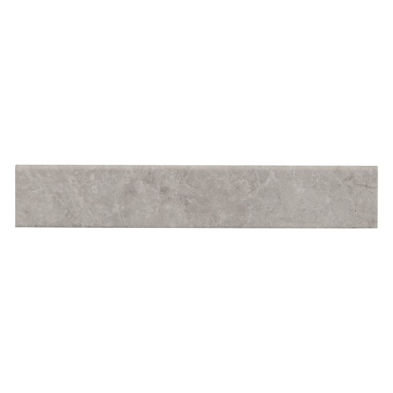 Ansello Grey Bullnose 3"x18" Glazed Porcelain Wall Tile - MSI Collection product shot single tile view
