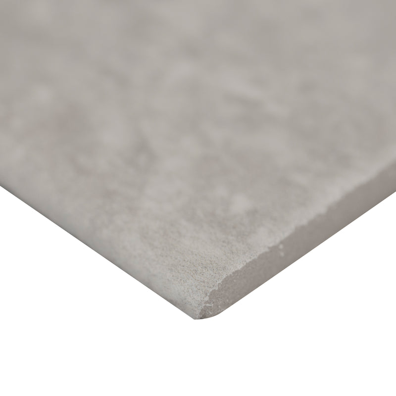 Ansello Grey Bullnose 3"x18" Glazed Porcelain Wall Tile - MSI Collection product shot edge tile view