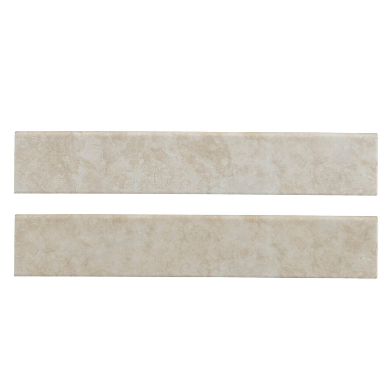 Ansello Ivory Bullnose 3"x18" Glazed Porcelain Wall Tile - MSI Collection product shot multi tile view