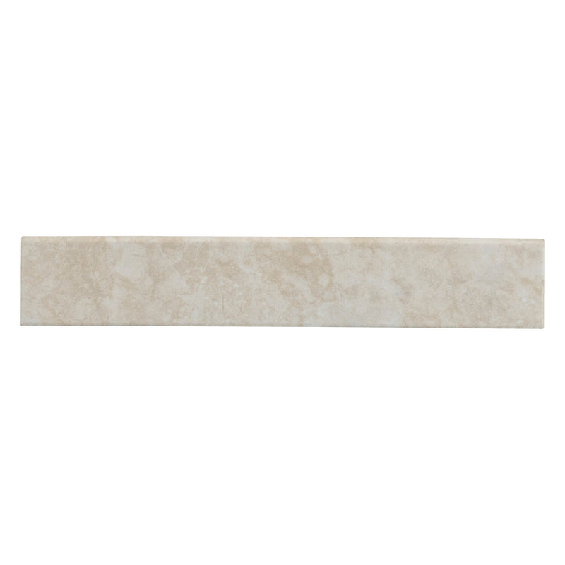 Ansello Ivory Bullnose 3"x18" Glazed Porcelain Wall Tile - MSI Collection product shot single tile view