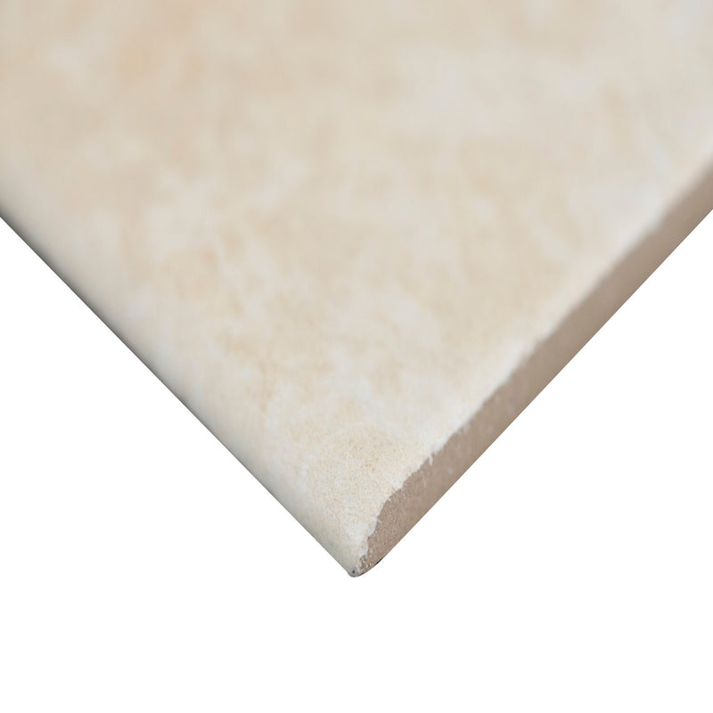 Ansello Ivory Bullnose 3"x18" Glazed Porcelain Wall Tile - MSI Collection product shot edge tile view 2
