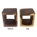 Haussmann Wood Natural Cube End Sofa Table 16x16x16 in Height Oak Oil