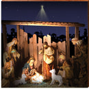 Away In a Manger | Wall Art Print on Real Wood