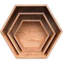Hexagon Nesting Tables (Set of 3) | Solid European Oak