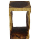 Haussmann Wood Natural End Table 12x12x20 In Height Oak Oil