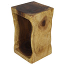 Haussmann Wood Natural End Table 12x12x20 In Height Oak Oil