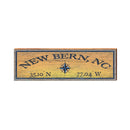 New Bern, NC Latitude Longitude Sign | Real Art Print on Wood