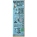Tequesta Word Collage | Wall Art Print on Real Wood