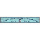 Jupiter Lighthouse, Florida Latitude Longitude Wooden Sign | Wall Art Print on Real Wood
