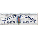 Jupiter Florida Jupiter Lighthouse Shabby Latitude Longitude | Wall Art Print on Real Wood