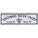 Hobe Sound Sea Turtle Shabby Latitude Longitude | Wall Art Print on Real Wood