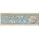 Stay Salty Sand Dollar Blue | Wall Art Print on Real Wood