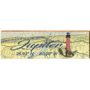 Jupiter, Florida with Jupiter Inlet Lighthouse Map Latitude Longitude Wooden Sign | Wall Art Print on Real Wood