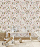 Hares on the Meadow Wallpaper