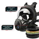 Parcil Safety NB-100V Tactical Gas Mask with Voice Amplifier