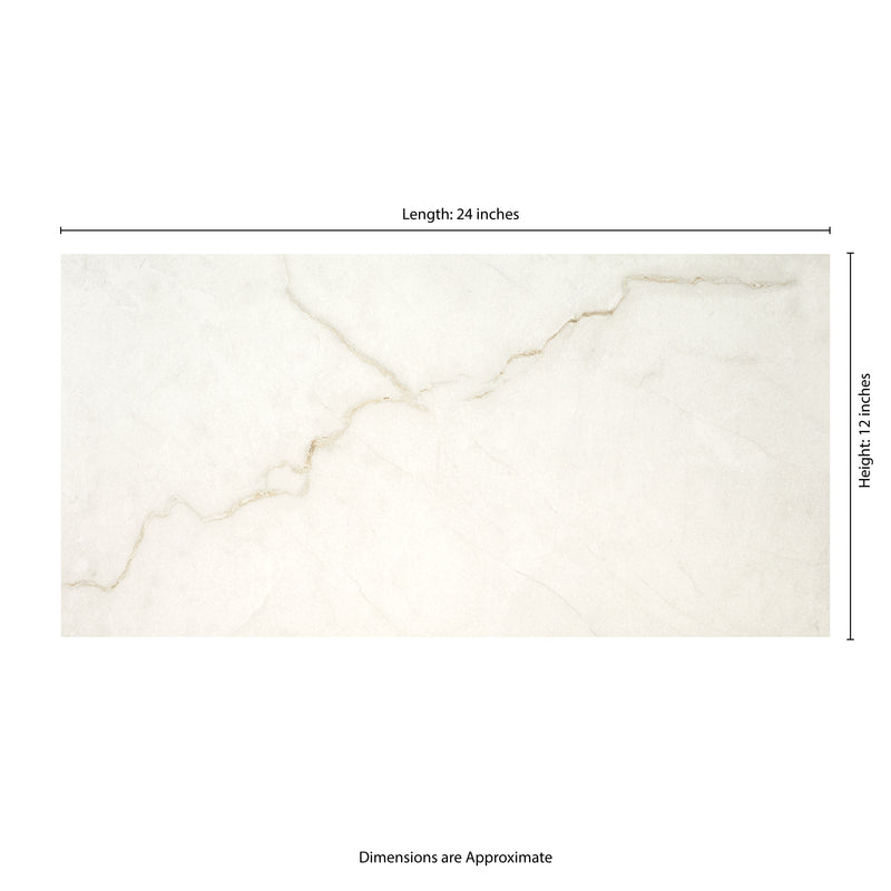 Brighton Gold 12"x24" Polished Porcelain Floor and Wall Tile - MSI Collection measurement view