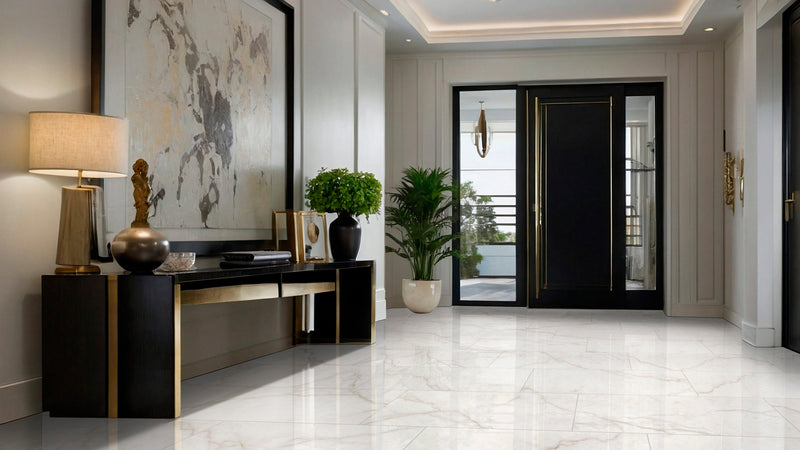 Brighton Gold 12"x24" Polished Porcelain Floor and Wall Tile - MSI Collection living room view