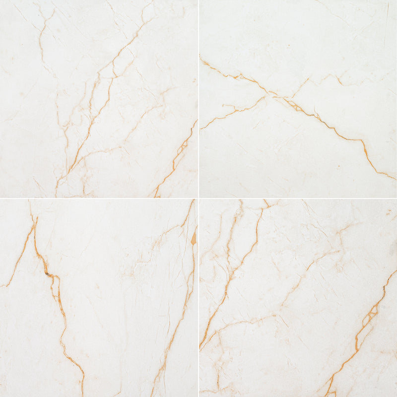 Brighton Gold 24"x24" Polished Porcelain Floor and Wall Tile - MSI Collection wall view