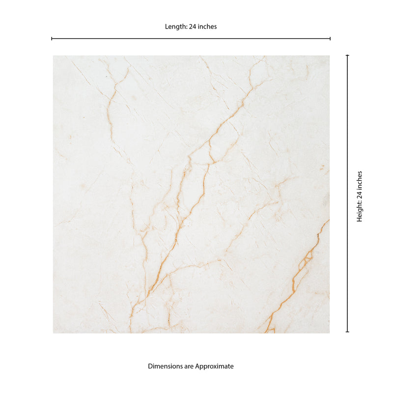 Brighton Gold 24"x24" Polished Porcelain Floor and Wall Tile - MSI Collection measurement view