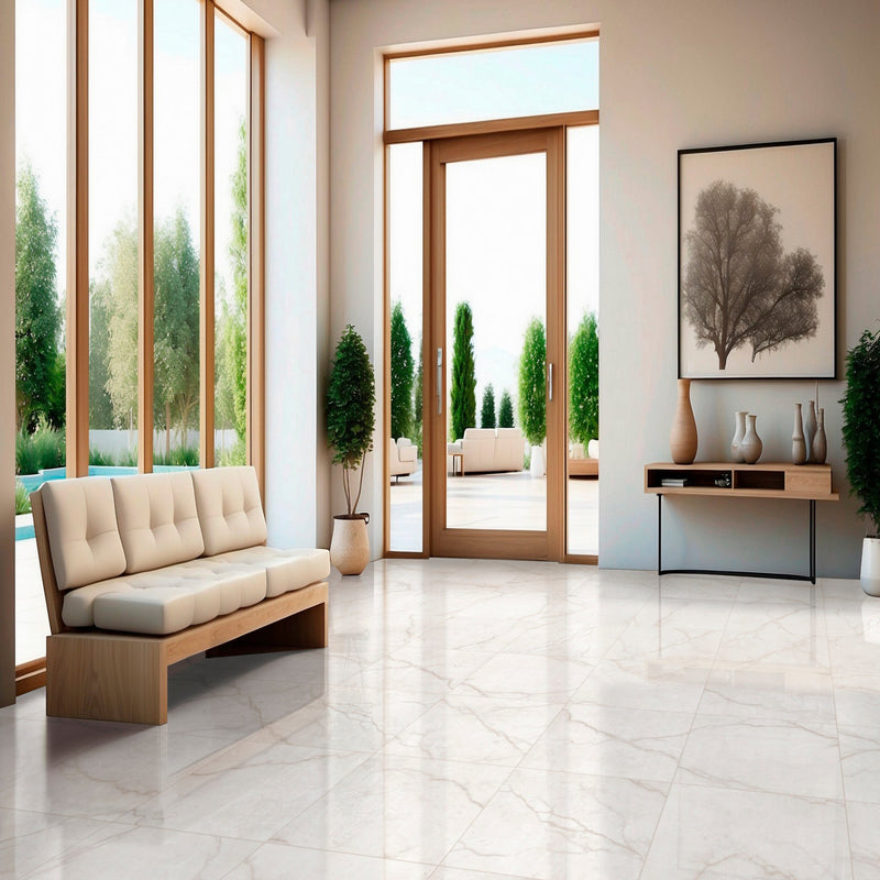 Brighton Gold 24"x24" Polished Porcelain Floor and Wall Tile - MSI Collection living view