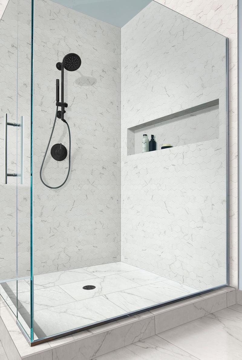 Brighton Grey 12"x24" Matte Porcelain Floor and Wall Tile - MSI Collection bath view 2