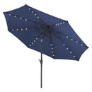 Ainfox 10ft Solar Patio Umbrella Outdoor Umbrella Market Umbrella for Backyard Deck Poolside With 32 LED Lights