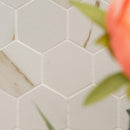 Pietra Calacatta Hexagon 12"x12" Matte Mosaic Floor Wall Tile - MSI Collection
