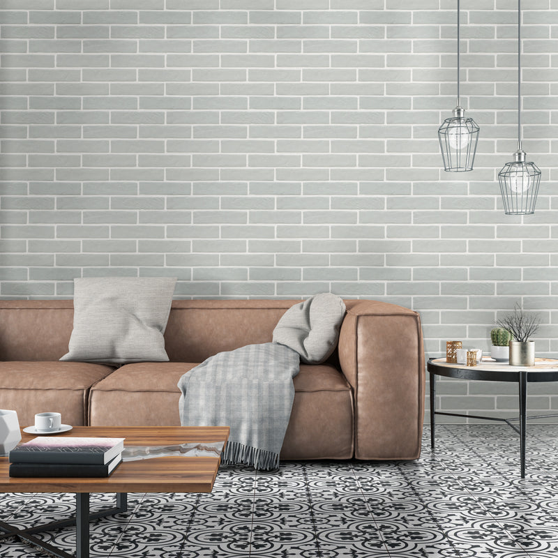 Capella fog brick 2.13x10 matte porcelain floor and wall tile NCAPFOGBRI2X10 product shot sofaview