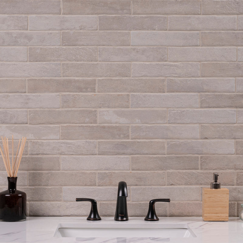 MSI brick collection capella ivory brick NCAPIVOBRI2X10 glazed porcelain floor wall tile basin view