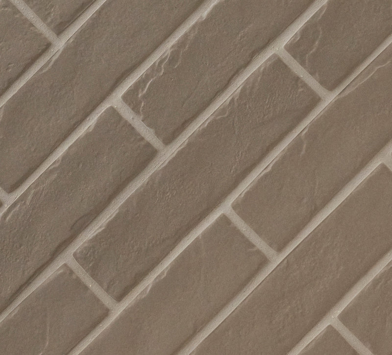 Capella Putty Brick 2.33"x10" Matte Porcelain Floor and Wall Tile - MSI Collection angle view