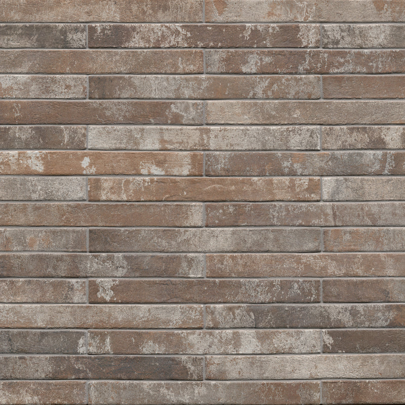 Brickstone Rustique Red 2"x18" Matte Porcelain Floor and Wall Tile - MSI Collection wall view