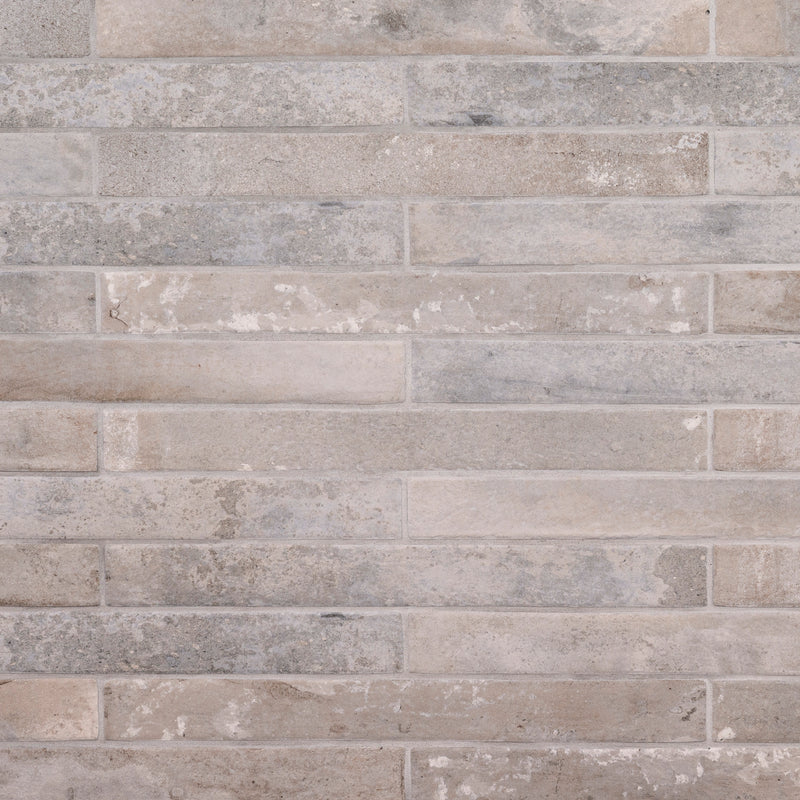 Brickstone Taupe 2"x18" Matte Porcelain Floor and Wall Tile - MSI Collection wall view