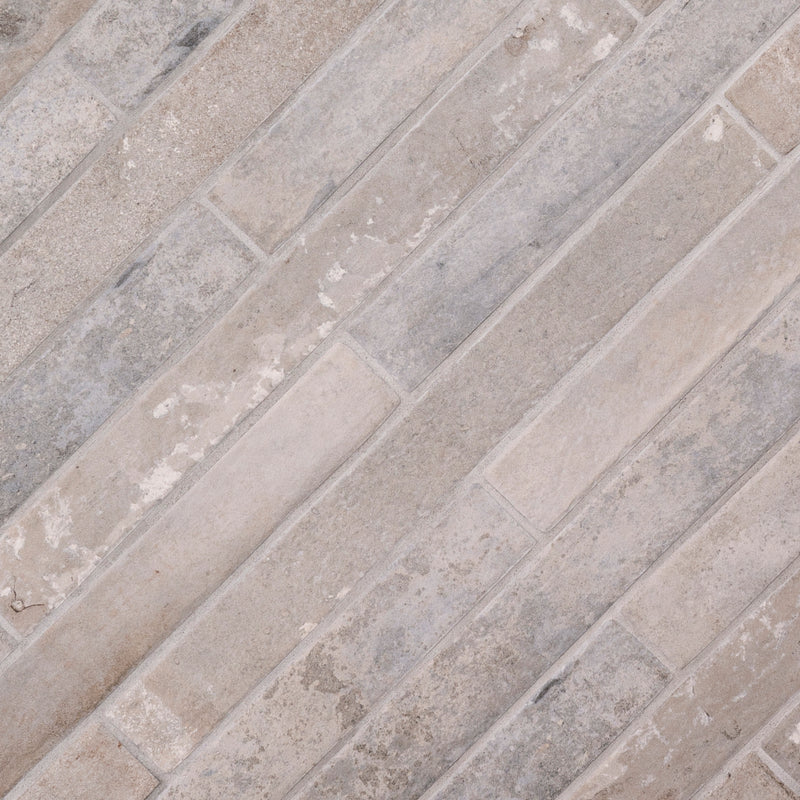 Brickstone Taupe 2"x18" Matte Porcelain Floor and Wall Tile - MSI Collection angle view