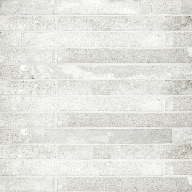 Brickstone White 2"x18" Matte Porcelain Floor and Wall Tile - MSI Collection wall view