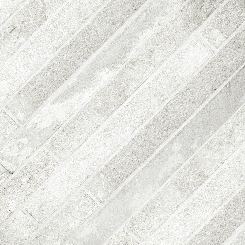 Brickstone White 2"x18" Matte Porcelain Floor and Wall Tile - MSI Collection angle view