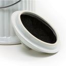 White Ceramic Compost Keeper/Bin with Odor Preventing Charcoal Filter