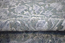 Modern Silver And Gray Hand Knotted Bamboo Silk 8x10 Area Rug