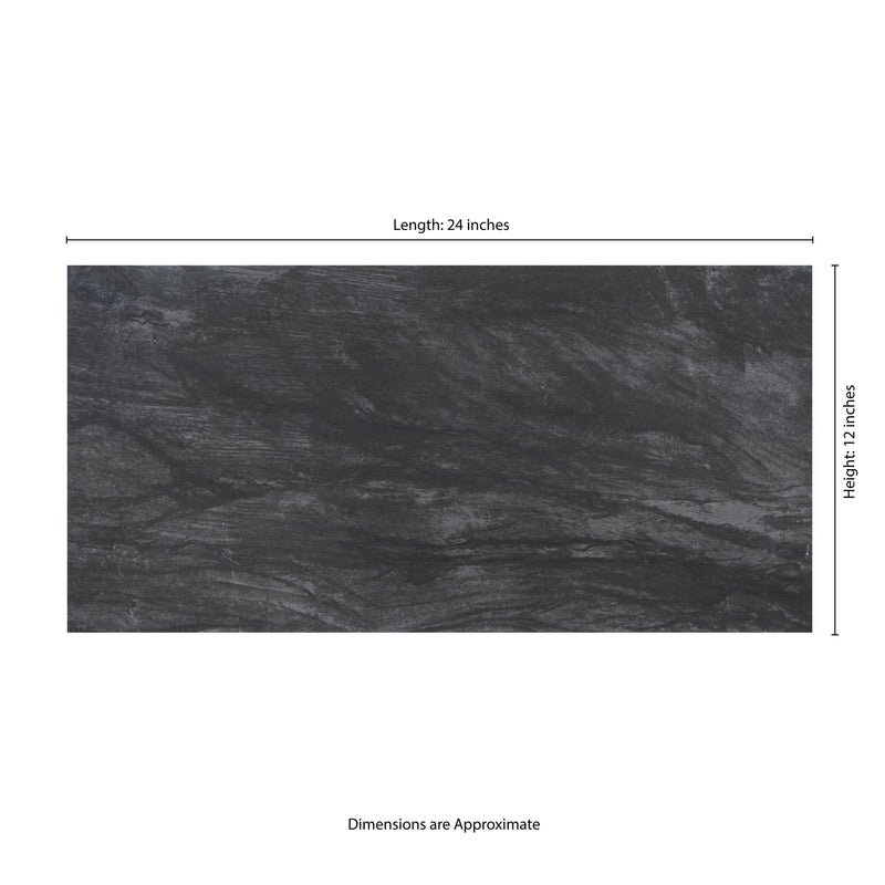 Durban Anthracite 12"x24" Matte Porcelain Floor and Wall Tile - MSI Collection measurement view