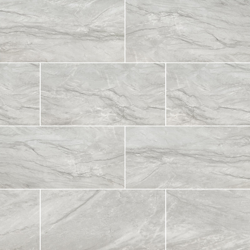 Durban Gray 12"x24" Polished Porcelain Floor and Wall Tile - MSI Collection wall view 2