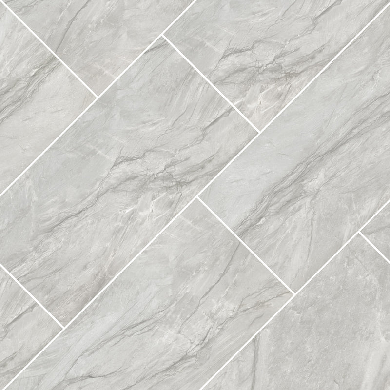 Durban Gray 12"x24" Polished Porcelain Floor and Wall Tile - MSI Collection angle view