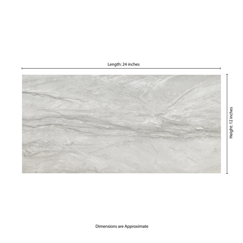 Durban Gray 12"x24" Polished Porcelain Floor and Wall Tile - MSI Collection measurement view