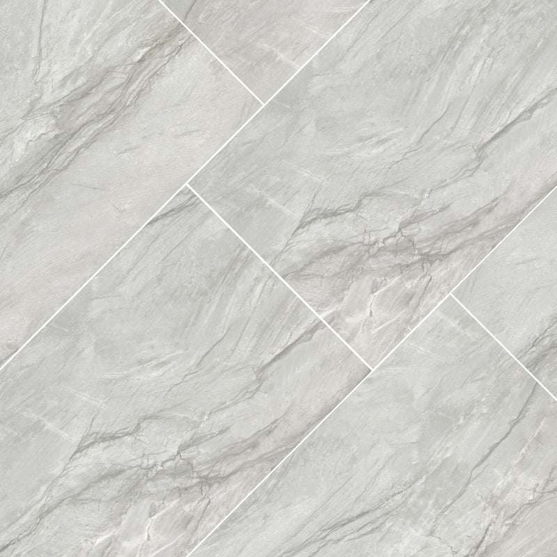 Durban grey 24x48 matte porcelain floor and wall tile NDURGRE2448 product shot angle view