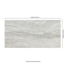 Durban grey 24x48 matte porcelain floor and wall tile NDURGRE2448 product shot measure view