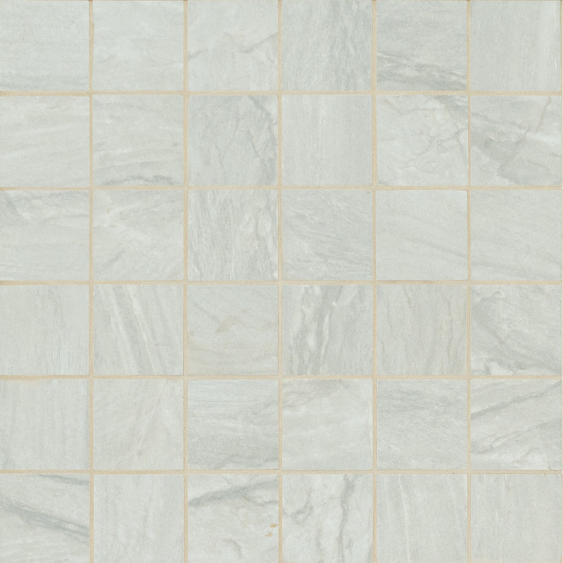 Durban Grey 2"x2" Matte Mosaic Porcelain Floor and Wall Tile - MSI Collection bathroom wall view