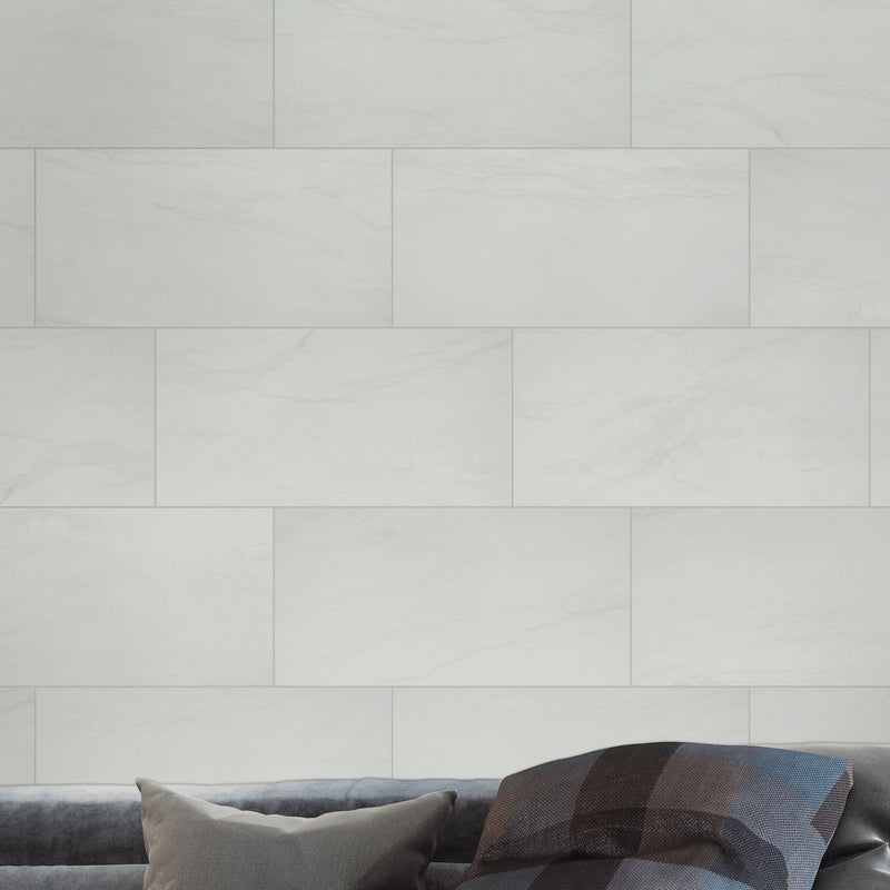 Durban White 12"x24" Matte Porcelain Floor and Wall Tile - MSI Collection closeup view 2